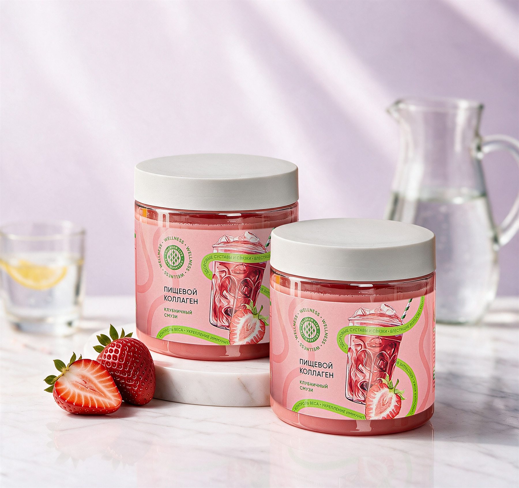 COLLAGEN LIVE WELLNESS КЛУБНИЧНЫЙ СМУЗИ